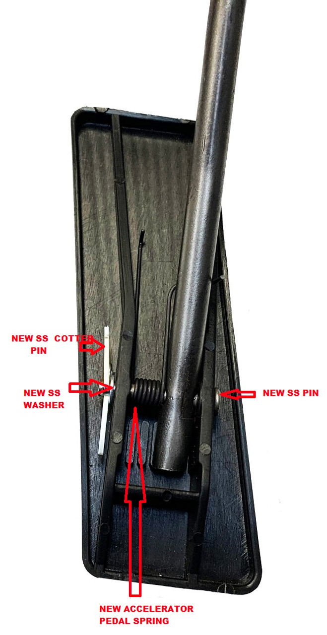 PARTS SHOWN INSTALLED--PEDAL NOT INCLUDED WITH PARTS