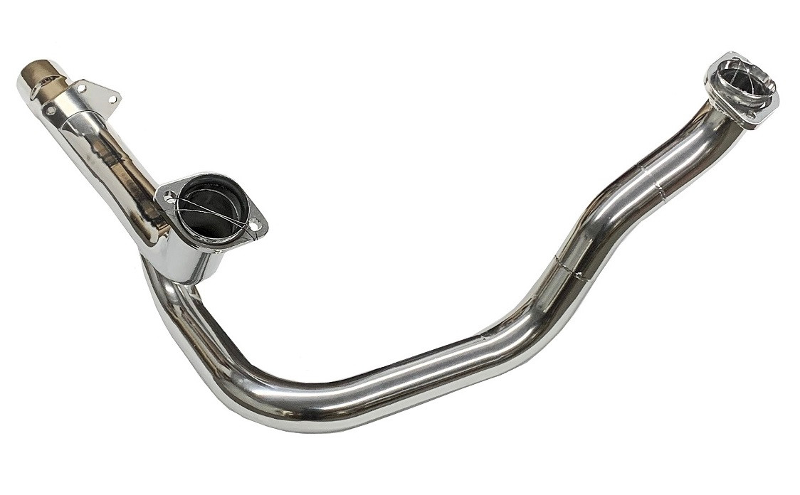 Front Exhaust Silver Ceramic Coated Stainless Steel YPipe V8 19801991