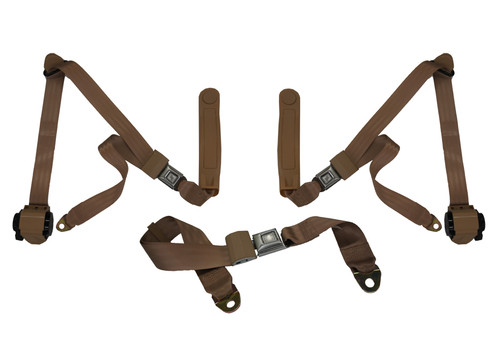 Front 3 point & lap belts