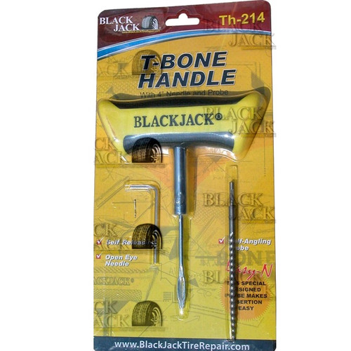 Black Jack Brand T-Bone Plugging Tool w/ Hot Patch Repair Plugs