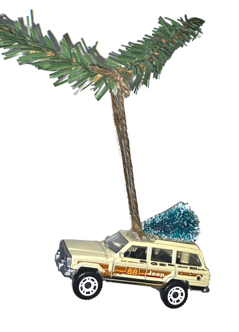 1989 Beige Jeep Grand Wagoneer Ornament - Team Grand Wagoneer