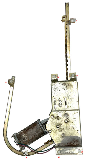 LOCATIONS WHERE SCREWS & GROMMETS MARKED BY RED X