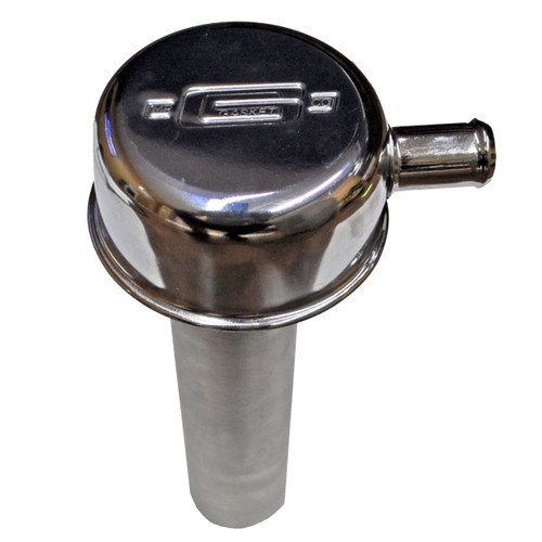 STAINLESS OIL FILLER TUBE W/CHROME CAP