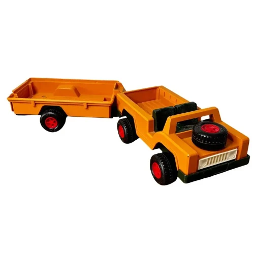 Fischer Price Safari Jeep With Trailer 1970's Toy