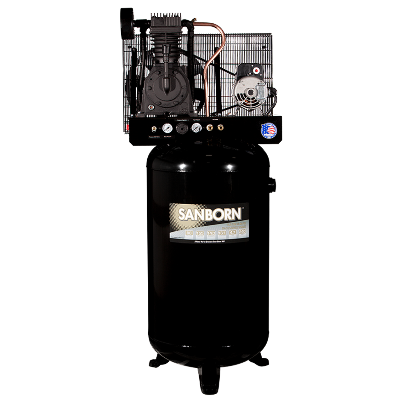 SANBORN, 80 GAL, 2-ST, HB55 24A, CTR PNL