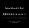 Gel-X Natural ALMOND EXTRA SHORT Tips (600 pcs/box)