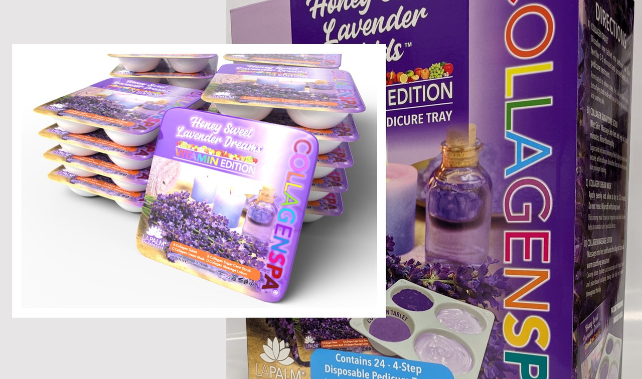 Collagen Spa Pedi Tray | Honey Sweet Lavender Fields | 1 Tray