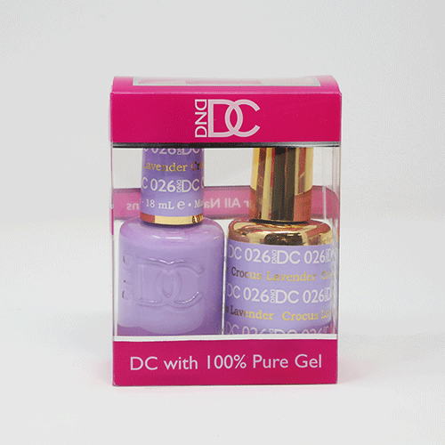 DND DC DUO SOAK OFF GEL AND LACQUER | 026 Crocus Lavender | - MAX