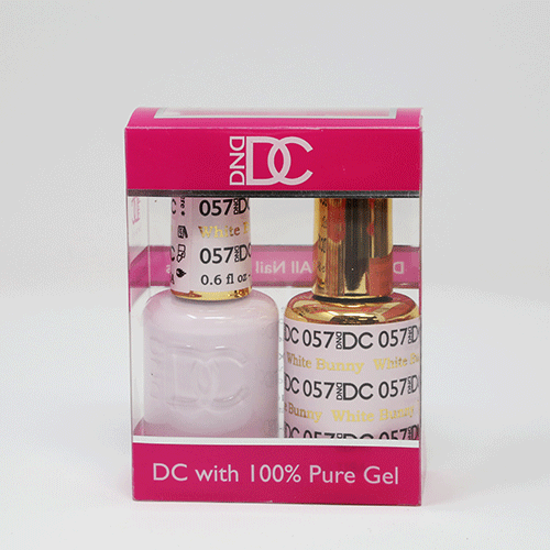 DND DC DUO SOAK OFF GEL AND LACQUER 057 White Bunny MAX Beauty Source