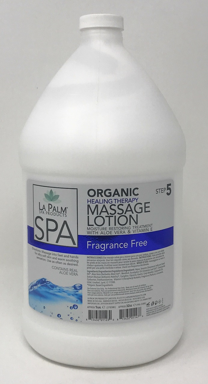 Organic Healing Therapy Massage Lotion | 1 Gallon | Fragrance Free