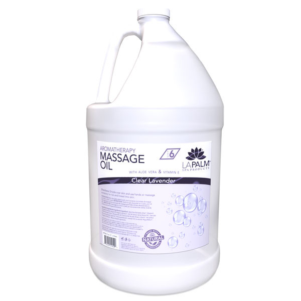 La Palm Massage Oil 1 gallon Clear Lavender MAX Beauty Source