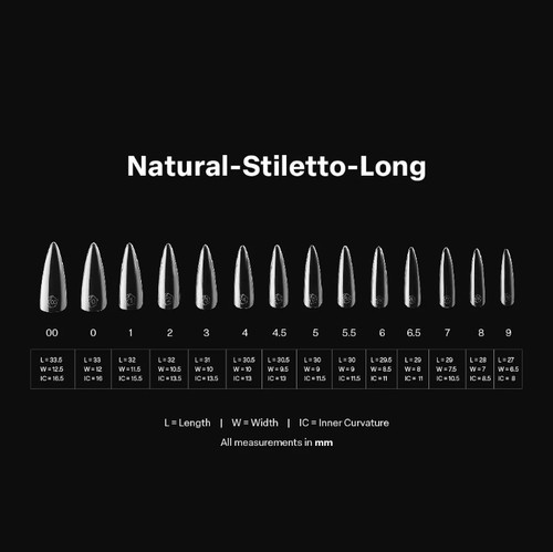 Gel-X Natural STILETTO LONG Tips (600 pcs/box)