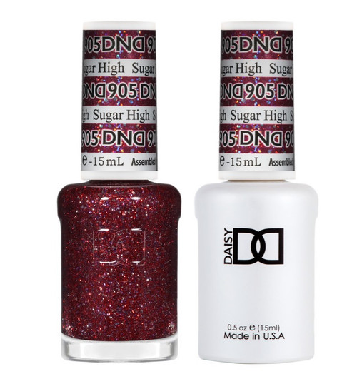 DND SOAK OFF GEL POLISH DUO | SUPER GLITTER COLLECTION 2023 | Sugar High 905 |