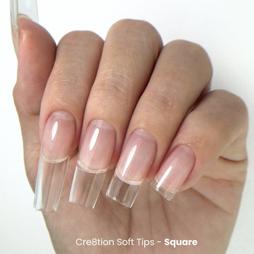 Cre8tion Soft Gel Tips - MEDIUM SQUARE