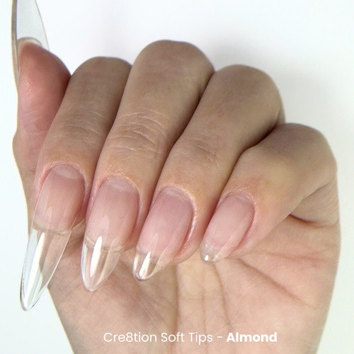 Cre8tion Soft Gel Tips - MEDIUM ALMOND