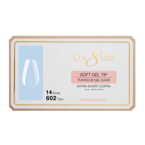 Cre8tion Soft Gel Tips - EXTRA SHORT COFFIN