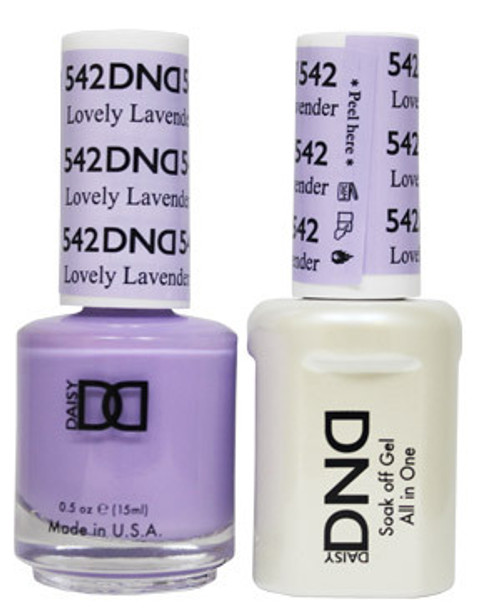 DND SOAK OFF GEL POLISH DUO | Lovely Lavender 542 |