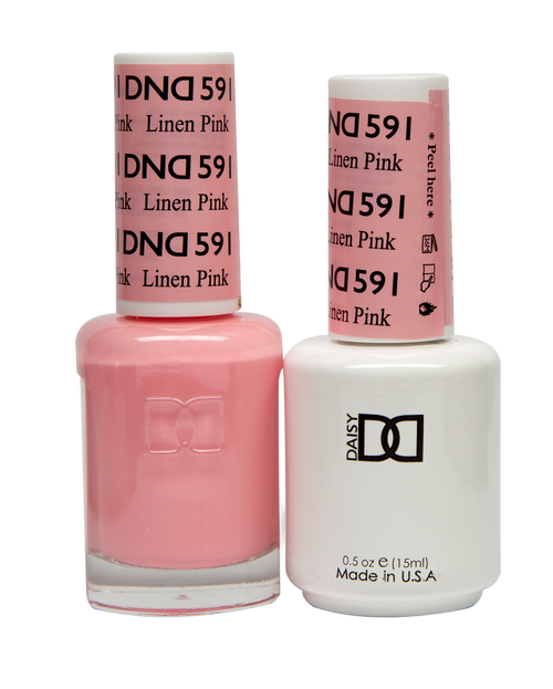 DND SOAK OFF GEL POLISH DUO DIVA COLLECTION | Linen Pink, 591 |