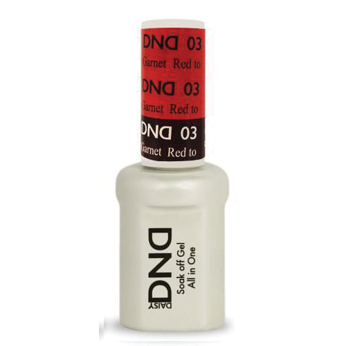 DND SOAK OFF GEL POLISH MOOD CHANGE | Red To Garnet 03 |