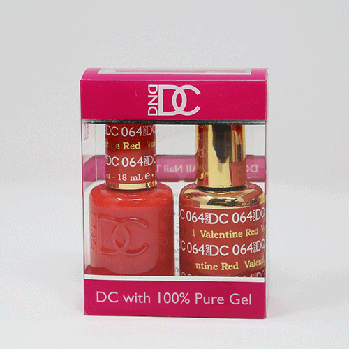 DND DC DUO SOAK OFF GEL AND LACQUER | 064 Valentine Red |