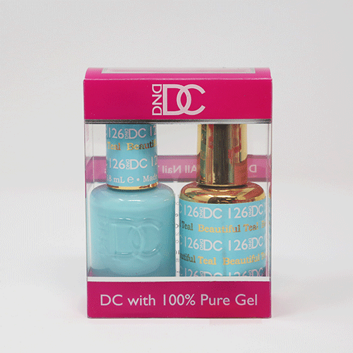 DND DC DUO SOAK OFF GEL AND LACQUER | 126 Beautiful Teal |