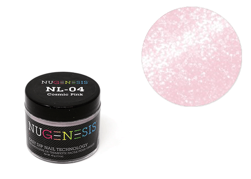 Nugenesis Easy Nail Dip Sparkle Collection | NL 04 Cosmic Pink |