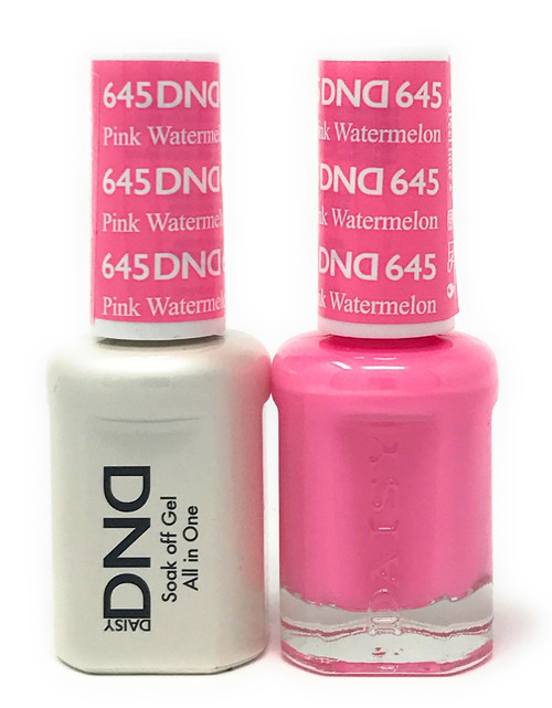 DND SOAK OFF GEL POLISH DUO DIVA COLLECTION | PINK WATERMELON, 645 |