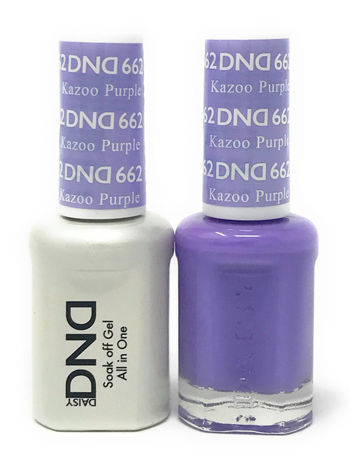 DND SOAK OFF GEL POLISH DUO DIVA COLLECTION | KAZOO PURPLE, 662 |