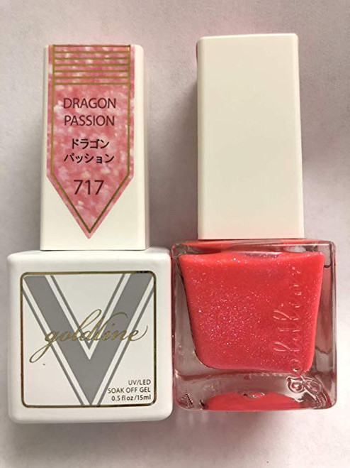 Gel Matching SOAK Off Gel & Nail Lacquer Dragon Passion #717 by VETRO
