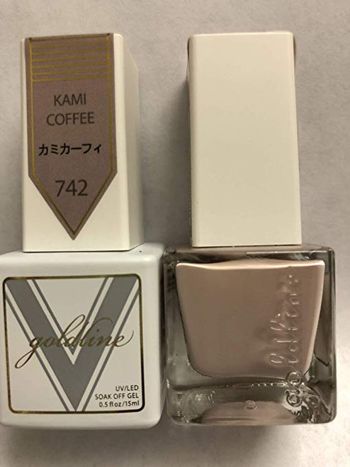 Gel Matching SOAK Off Gel & Nail Lacquer KAMI Coffee #742 by VETRO