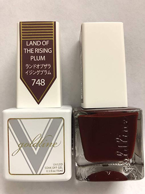 Gel Matching SOAK Off Gel & Nail Lacquer Land of Rising Plum #748 by VETRO