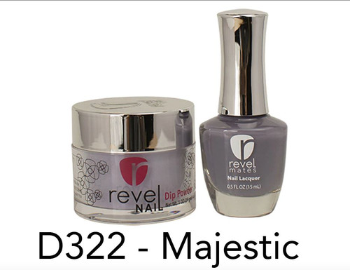 Revel Mates Matching Dip Powder 2 oz & Polish 0.5oz | D322 Majestic 