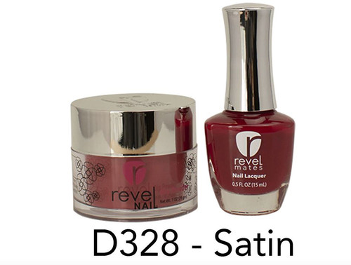 Revel Mates Matching Dip Powder 2 oz & Polish 0.5oz | D328 Satin 