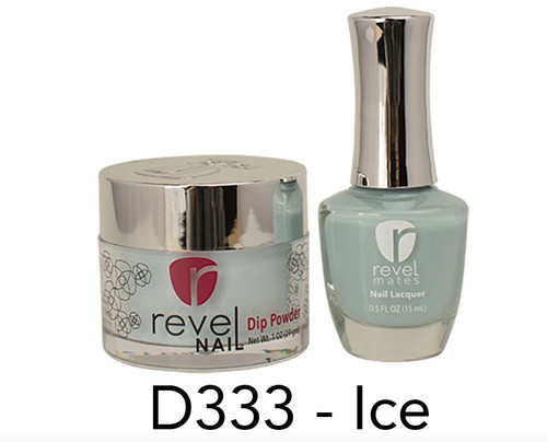 Revel Mates Matching Dip Powder 2 oz & Polish 0.5oz | D333 Ice