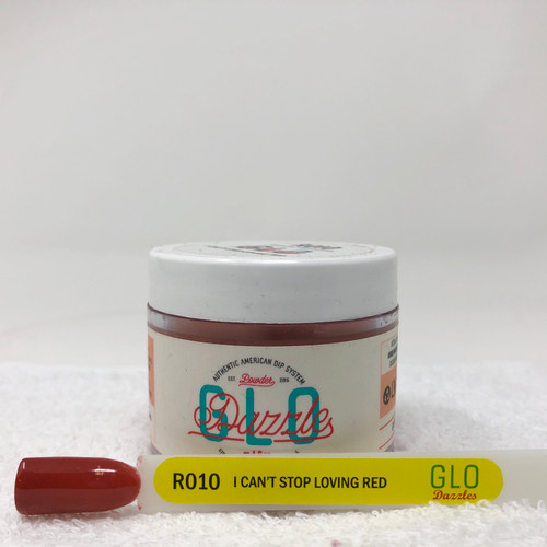 Dazzles GLO Dip Powder 2-oz | R010 I Can't Stop Loving Red