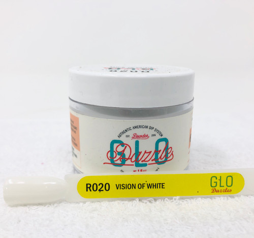 Dazzles GLO Dip Powder 2-oz | R020 Vision of White