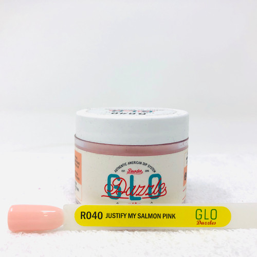 Dazzles GLO Dip Powder 2-oz | R040 Justify My Salmon Pink