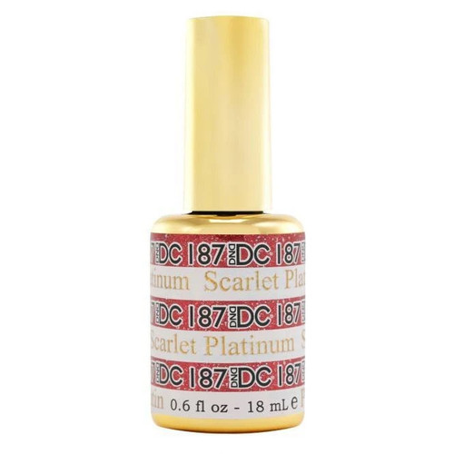 DND DC Platinum Soak-off Gel | 187 Scarlet Platinum