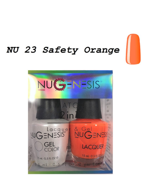 NUGENESIS Gel & Lacquer Combo | NU23 Safety Orange