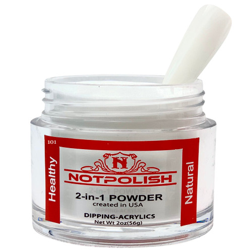 NotPolish Dip & Dap Powder 2oz | OG Collection | OG 101 MILKY WHITE