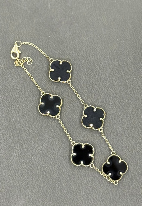 Black Flower Bracelet Black Flower Bracelet