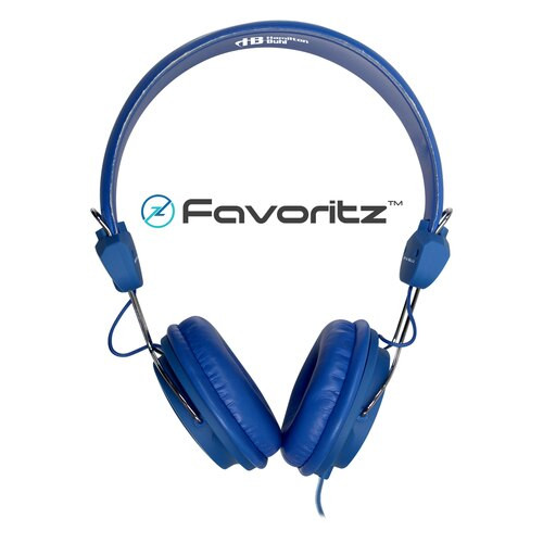 HamiltonBuhl Favoritz™ TRRS Headset with In-Line Microphone – BLUE