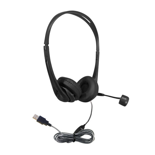 WorkSmart™ Personal-Sized USB Headset with Steel-Reinforced Gooseneck Microphone