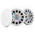 DS18 6.5" 2-Way Coaxial Marine Speakers w\/Digital LED Lights  Bullet Tweeter - White - 150W, 4-Ohm [NXL-IQ6\/WH]