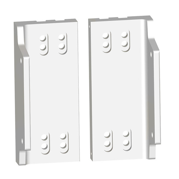 Power-Pole Dual Side-Mount Adapters f\/All Outboards - White [PKD-MTOS-PLT-WT]