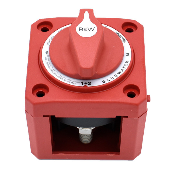 Bluewater Off\/1\/2\/Both Battery Switch - Surface Mount - Red [9800-007-11]