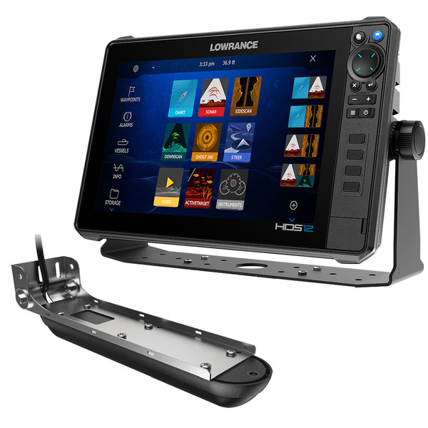 Lowrance HDS PRO 12 w\/Preloaded C-MAP DISCOVER OnBoard  Active Imaging 3-in-1 Transom Mount Transducer [000-16521-001]