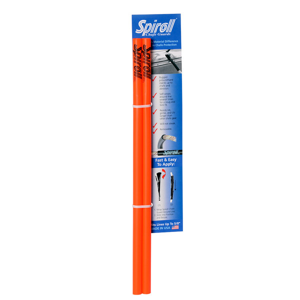 Spiroll Chafe Guard Orange f\/Lines up to 5\/8" Diameter - Pair [SPL-16-O-CG]