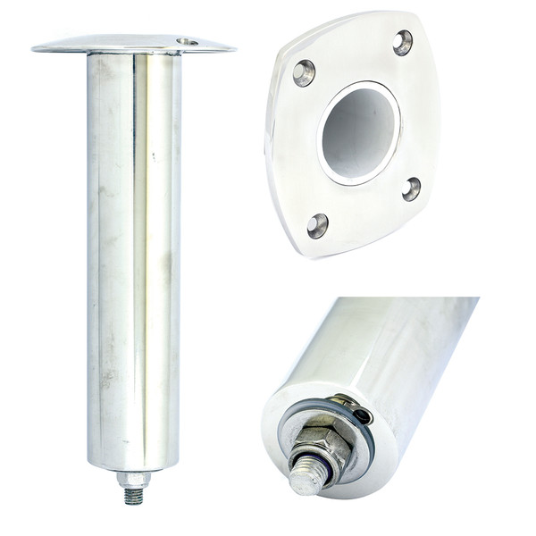 Tigress 4 Hole Swivel Rectangular Head Rod Holder - 0 Degree - 10-1\/2" [88522SM]