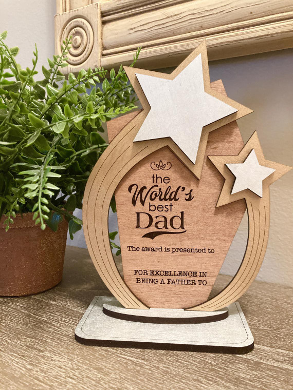 Custom World's Best Dad Plaque